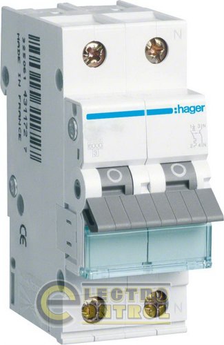 Автоматический выключатель Hager MCN516 16А 2p | 1p+N AC