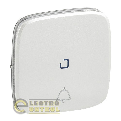 Лицевая панель Legrand 755094 для кнопочного выключателя с символом "звонок" c линзой для подсветки Valena ALLURE Жемчуг