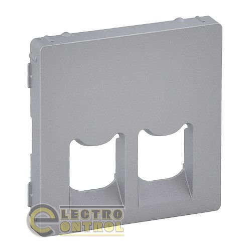 Лицевая панель Legrand 755422 для двойных телефонных/информационных розеток Valena LIFE Алюминий Лицевая панель Legrand 755422 для двойных телефонных/информационных розеток Valena LIFE Алюминий