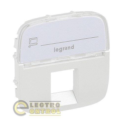 Лицевая панель Legrand 755479 для одиночных розеток телефонных/информационных с держателем маркировки Valena ALLURE Жемчуг