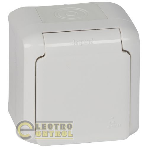 Розетка Legrand 782373 Forix 2К+З с шторками IP44 Білий