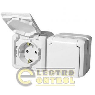 Розетка Legrand 782394 Forix 2X2К+З с шторками IP44 Серый