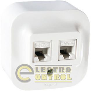 Розетка Legrand 782421 Forix RJ11+RJ45 кат.5 UTP Белая Розетка Legrand 782421 Forix RJ11+RJ45 кат.5 UTP Белая