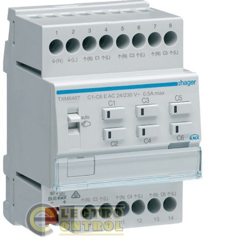 Исполнительное устройство KNX-easylinklink HVAC 6-канальный, 24-230В