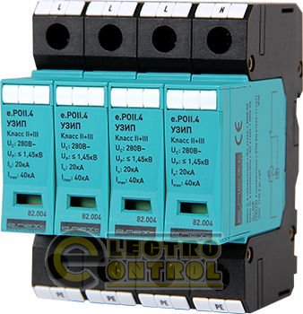 УЗІП e.POI.4 280V/12,5kA клас I+II+III, 4 полюса