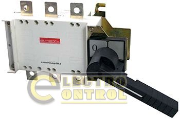 Выключатель-разъединитель нагрузки e.industrial.ukgz.500.3, 3р, 500А, с боковой рукояткой управления