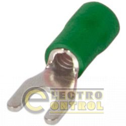 Изолированный наконечник вилочный e.terminal.stand.sv.2.3,2.green 1.5-2.5 кв.мм, зеленый  (упаковка 100 шт.)