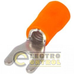 Изолированный наконечник вилочный e.terminal.stand.sv.2.3,2.orange 1.5-2.5 кв.мм, оранжевый  (упаковка 100 шт.)