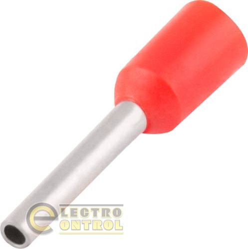 Изолированный наконечник втулочный e.terminal.stand.e0306.red 0.25 кв.мм, красный