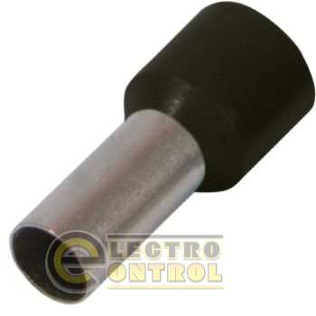 Ізольований наконечник втулковий e.terminal.stand.e10-12.black 10,0 кв.мм, чорний