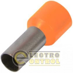 Ізольований наконечник втулковий e.terminal.stand.e10-12.orange 10,0 кв.мм, жовтогарячий