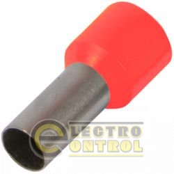 Ізольований наконечник втулковий e.terminal.stand.e1008.red 1,0 кв.мм, червоний