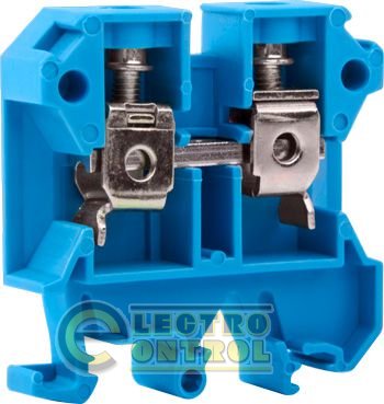 Клемна колодка складальна на DIN -рейку e.tc.din.pro.6.blue, синій