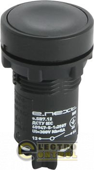 Кнопка e.SB7.12 черная NO+NC Кнопка e.SB7.12 черная NO+NC