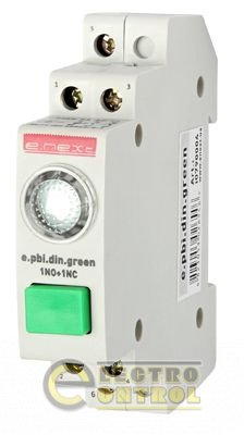 Кнопка управления с индикатором e.pbi.din.green, зеленый