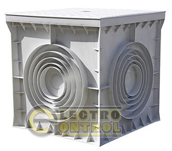 Колодязь кабельний пластиковий e.manhole.300.300.300.cover, 300х300х300мм, із кришкою