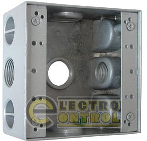 Коробка монтажная  металлическая e.industrial.pipe.db.thread.5.х.3/4" с 5 резьбовыми входами 3/4"