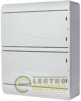 Корпус пластиковий навісний (NT) 26-модульний, дворядний, IP 40 c непрозорої дверцятами
