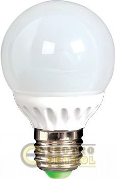 Лампа світлодіодна e.save.LED.G60C.E27.5,5.4200 керамічна, тип куля, 5,5Вт, 4200 ДО, Е27 (кер + стекло)
