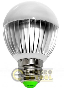 Лампа светодиодная e.save.LED.А60E.E27.6.4200 тип шар, 6Вт, 4200К, Е27 (ал)