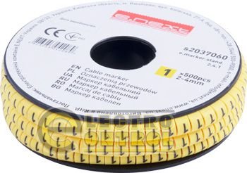 Маркер кабельный e.marker.stand.2.4.2, 2-4 кв.мм, "2", 500 шт