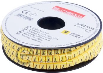 Маркер кабельный e.marker.stand.2.4.7, 2-4 кв.мм, "7", 500 шт