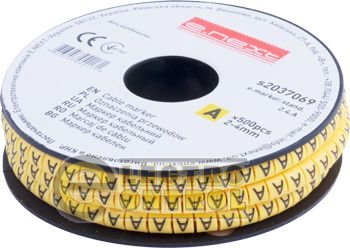 Маркер кабельный e.marker.stand.2.4.A, 2-4 кв.мм, "A", 500 шт