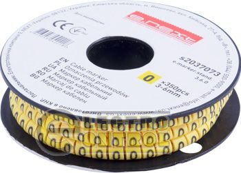 Маркер кабельний e.marker.stand.3.6.0, 3-6 кв.мм, "0", 350 шт