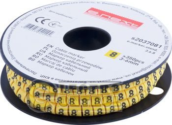 Маркер кабельный e.marker.stand.3.6.8, 3-6 кв.мм, "8", 350 шт