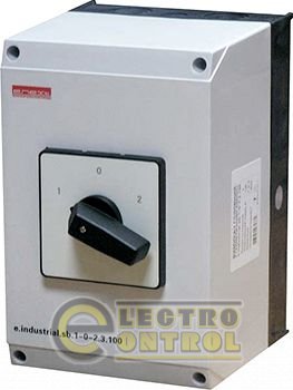 Пакетный переключатель в корпусе e.industrial.sb.1-0-2.3.20, 3р, 20А (1-0-2)