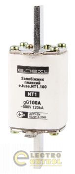 Запобіжник плавкий e.fuse.NT1.63, габарит 1, 63А