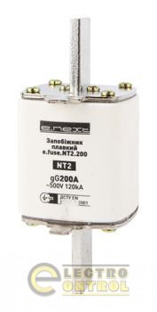 Запобіжник плавкий e.fuse.NT2.200, габарит 2, 200А