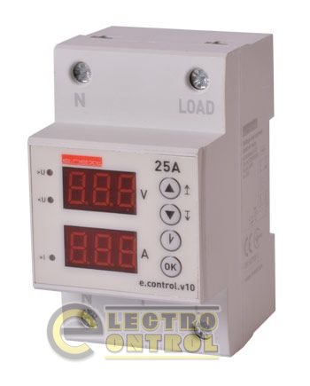 Реле контроля напряжения и тока e.control.v10
