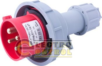 Силова вилка переносна e.plug.014.16.67, 4п., 400В, 16А, IP 67