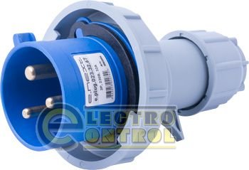 Силовая вилка переносная e.plug.023.32.67, 3п., 230В, 32А, IP 67