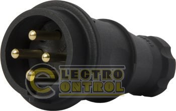 Силова вилка переносна каучукова e.plug.rubber.060.16, 4п., 16А