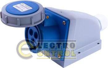 Силовая розетка стационарная e.socket.113.16.67, 3п., 230В, 16А, IP 67