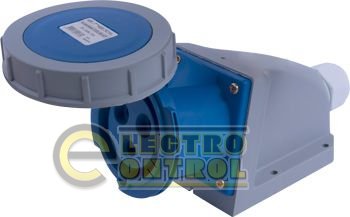 Силова розетка стаціонарна e.socket.123.32.67, 3п., 230В, 32А, IP 67