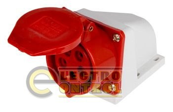 Силова розетка стаціонарна e.socket.pro.5.32, 5п., 380В, 32А (125)