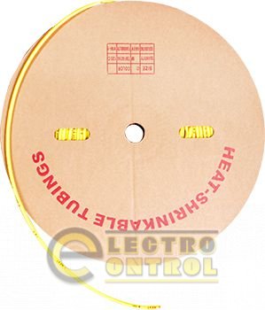 Трубка термоусаджується e.termo.stand.roll.12.6.yellow, 12/6, 100м, жовта