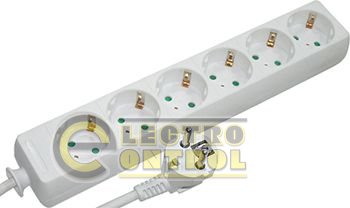 Удлинитель e.es.d.6.3.z.b тип d, 6 гнезд, 3м с з/к, baby protect