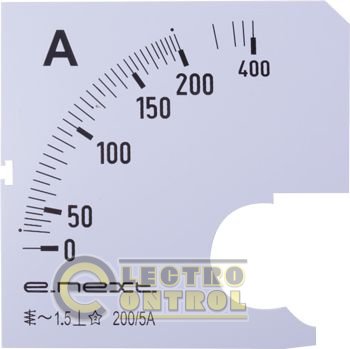 Шкала для амперметра щитового e.meter72.a200.scale AC 200A