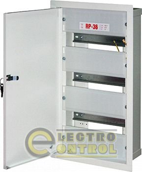 Шкаф распределительный e.mbox.RP-48 мет. встраиваемый, 48 мод, 600х385х125 мм