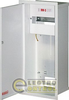 Шкаф распределительный e.mbox.RW-3 мет. встраиваемый, 3-ф. счетчик,12 мод.,  560х255х185 мм
