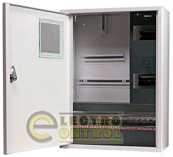 Шкаф распределительный e.mbox.stand.n.f3.24.z под трехфазный счетчик+ 24 мод., навесной с замком