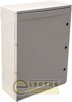 Шафа Ударостійкий з Абс-Пластику e.plbox.350.500.195.45m.blank, 350х500х195мм, IP65 з панеллю під 45 модулів