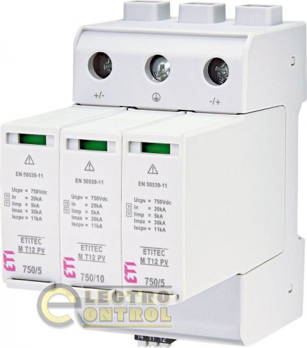Ограничитель перенапряжения ETITEC M T12 PV 1500/10 Y RC (для PV систем) 2440514