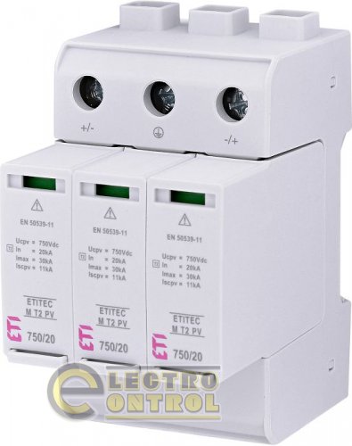 Ограничитель перенапряжения ETITEC M T2 PV 1500/20 Y (для PV систем) 2440517