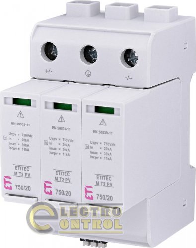 Обмежник перенапруги ETITEC M T2 PV 1500/20 Y RC ( для PV систем) 2440518
