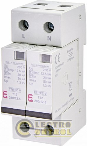 Ограничитель перенапряжения ETITEC V T12 280/12,5 (1+1) 2442903